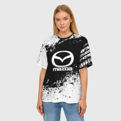 Женская футболка oversize 3D Mazda abstract sport - фото 2