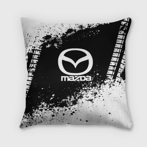 Подушка с принтом Mazda abstract sport, вид спереди №1