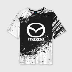 Женская футболка oversize 3D Mazda abstract sport