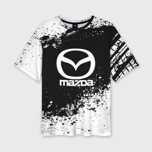 Женская футболка oversize 3D Mazda abstract sport, цвет 3D печать