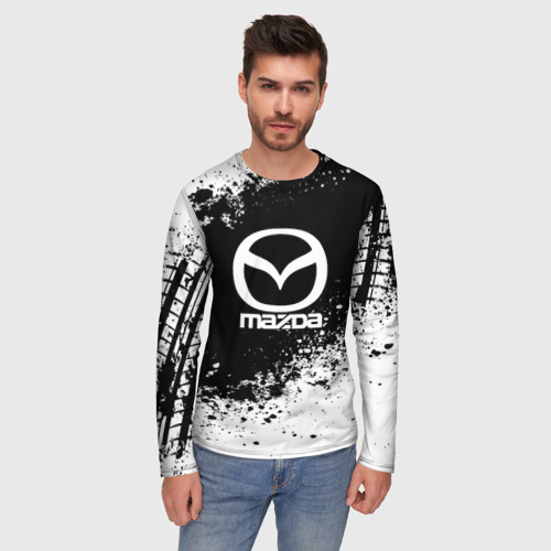 Мужской лонгслив 3D Mazda abstract sport - фото 3