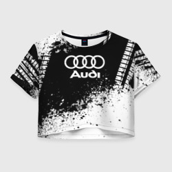 Женская футболка Crop-top 3D Audi abstract sport