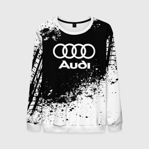 Мужской свитшот 3D Audi abstract sport, цвет белый