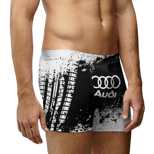 Мужские трусы 3D Audi abstract sport, цвет 3D печать - фото 3