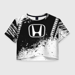 Женская футболка Crop-top 3D Honda abstract sport