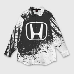 Мужская рубашка oversize 3D Honda abstract sport