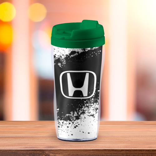 Термокружка-непроливайка Honda abstract sport, цвет зеленый - фото 3