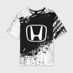 Женская футболка oversize 3D Honda abstract sport