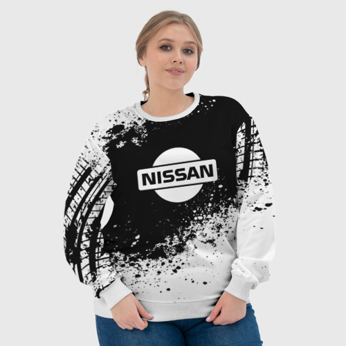 Женский свитшот 3D Nissan abstract sport - фото 6