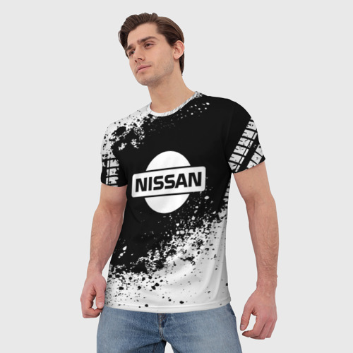 Мужская футболка 3D Nissan abstract sport - фото 3