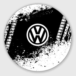 Круглый коврик для мышки Volkswagen abstract sport