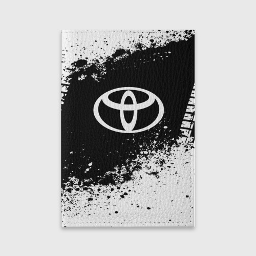 Обложка для паспорта матовая кожа Toyota abstract sport, цвет черный