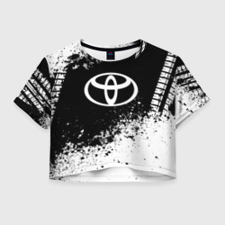 Женская футболка Crop-top 3D Toyota abstract sport