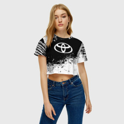 Женская футболка Crop-top 3D Toyota abstract sport - фото 2