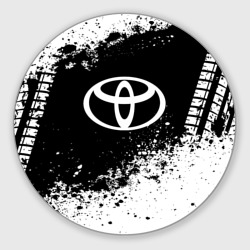 Круглый коврик для мышки Toyota abstract sport