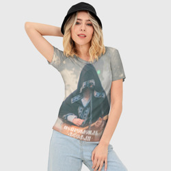 Женская футболка 3D Slim Нейромонах Феофан - фото 2