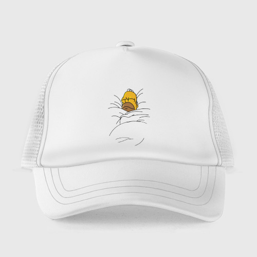 Детская кепка тракер Спящий Гомер, цвет белый - фото 2