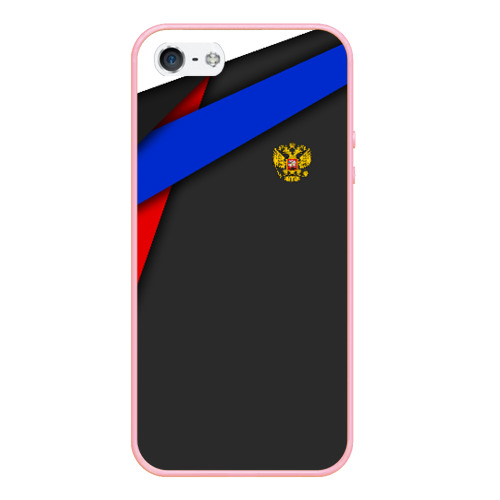 Чехол для iPhone 5/5S матовый Russia sport, цвет баблгам