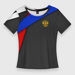 Женская футболка 3D Slim Russia sport