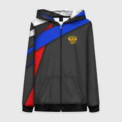 Женская толстовка 3D на молнии Russia sport