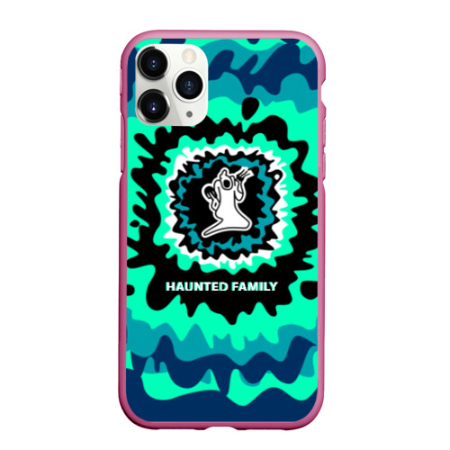 Чехол для iPhone 11 Pro Max матовый Haunted Family, цвет малиновый
