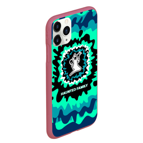 Чехол для iPhone 11 Pro Max матовый Haunted Family, цвет малиновый - фото 3