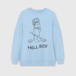 Женский свитшот oversize без начеса хлопок Bart Lil Peep