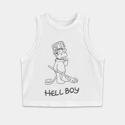 Женская укороченная майка-топ хлопок Bart Lil Peep