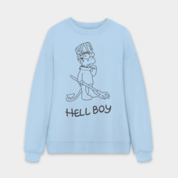Мужской свитшот oversize без начеса хлопок Bart Lil Peep