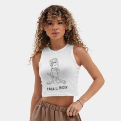 Женская укороченная майка-топ хлопок Bart Lil Peep - фото 2