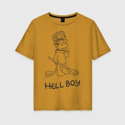 Женская футболка хлопок Oversize Bart Lil Peep