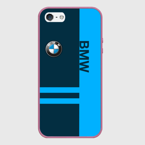 Чехол для iPhone 5/5S матовый BMW, цвет розовый