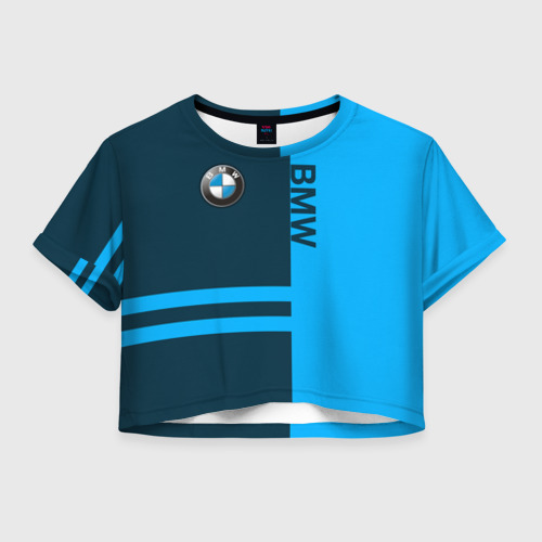 Женская футболка Crop-top 3D BMW Фото 01 Женская футболка Crop-top 3D BMW Фото 01