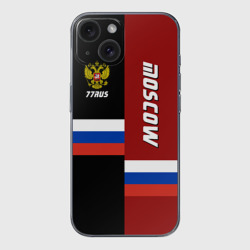 Чехол для iPhone 15 силиконовый с защитой камеры Moscow Москва