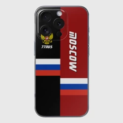 Чехол для iPhone 16 Pro Max силиконовый с защитой камеры Moscow Москва