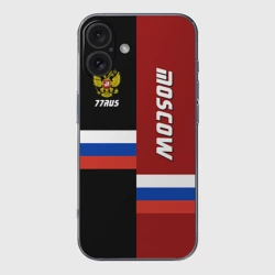 Чехол для iPhone 16 силиконовый с защитой камеры Moscow Москва