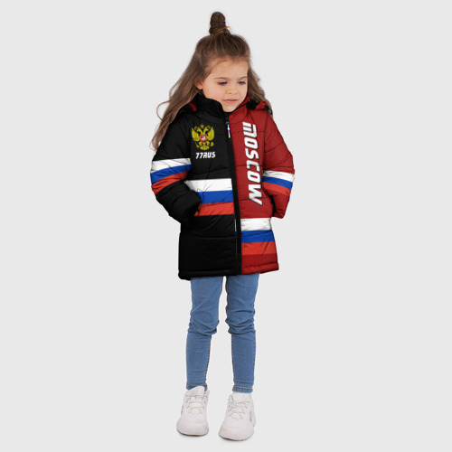 Зимняя куртка для девочек 3D Moscow Москва, цвет черный - фото 5