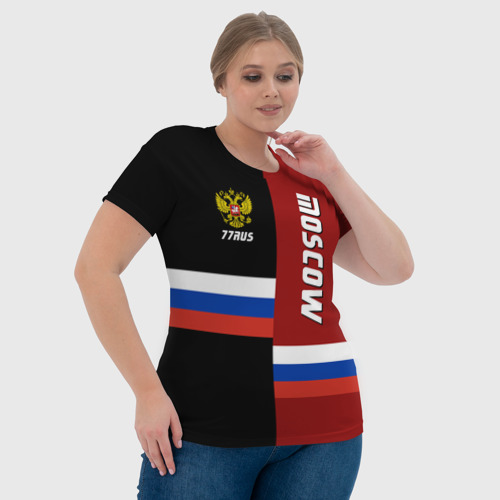 Женская футболка 3D с принтом Moscow (Москва), фото #4