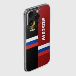 Чехол для iPhone 15 Pro силиконовый с защитой камеры Moscow Москва - фото 2
