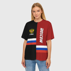 Женская футболка oversize 3D Moscow Москва - фото 2