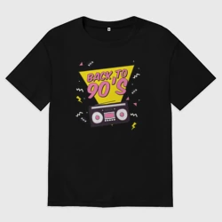 Женская футболка хлопок Oversize Назад в 90е