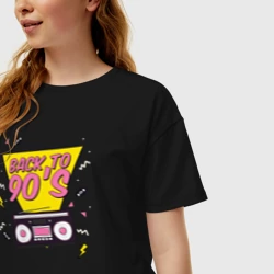 Женская футболка хлопок Oversize Назад в 90е - фото 2