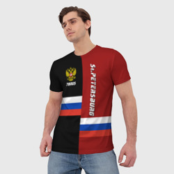 Мужская футболка 3D St.Petersburg Санкт-Петербург - фото 2