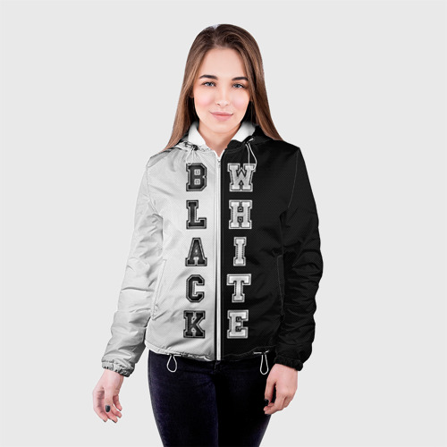 Женская куртка 3D Черное или белое, цвет белый - фото 3