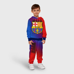 Детский костюм с толстовкой 3D FC Barcelona color sport - фото 2