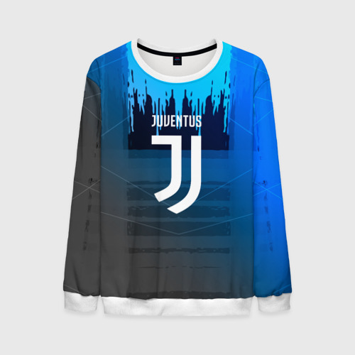 Мужской свитшот 3D FC Juventus color sport, цвет белый