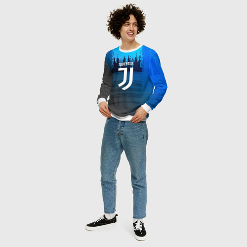 Мужской свитшот 3D FC Juventus color sport, цвет белый - фото 5