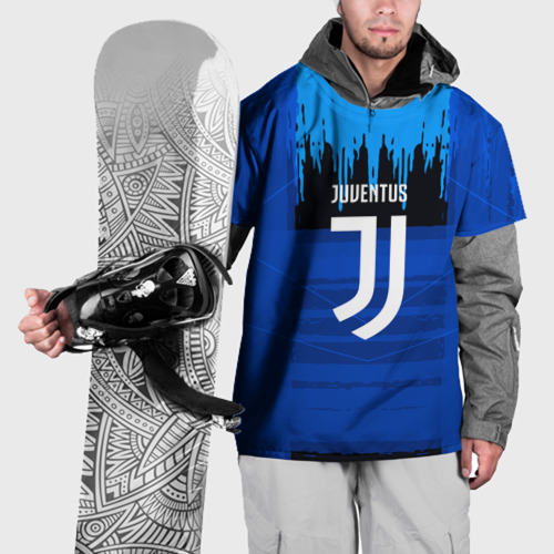 Накидка на куртку 3D FC Juventus color abstract, цвет 3D печать