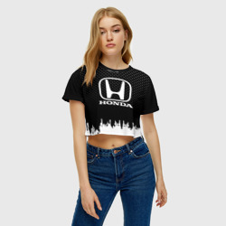 Женская футболка Crop-top 3D Honda - фото 2