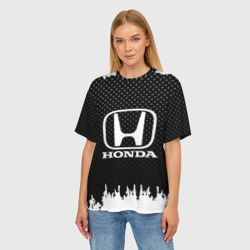 Женская футболка oversize 3D Honda - фото 2